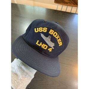 Vintage USS Boxer Hat‎ Made In USA LHD-4 New Era Snapnack Navy Ship Military